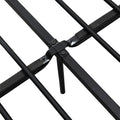 Industrial Platform Queen Bed Frame Mattress Foundation With Rustic Headboard And Footboard, Strong Steel Slat Support, No Box Spring Needed, Noise Free, Easy Assembly Brown Mdf Steel