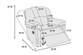 Motion Recliner Chair 1Pc Glider Couch Living Room Furniture Brown Bonded Leather Brown Primary Living Space Contemporary Recliners Solid Back Bonded Leather