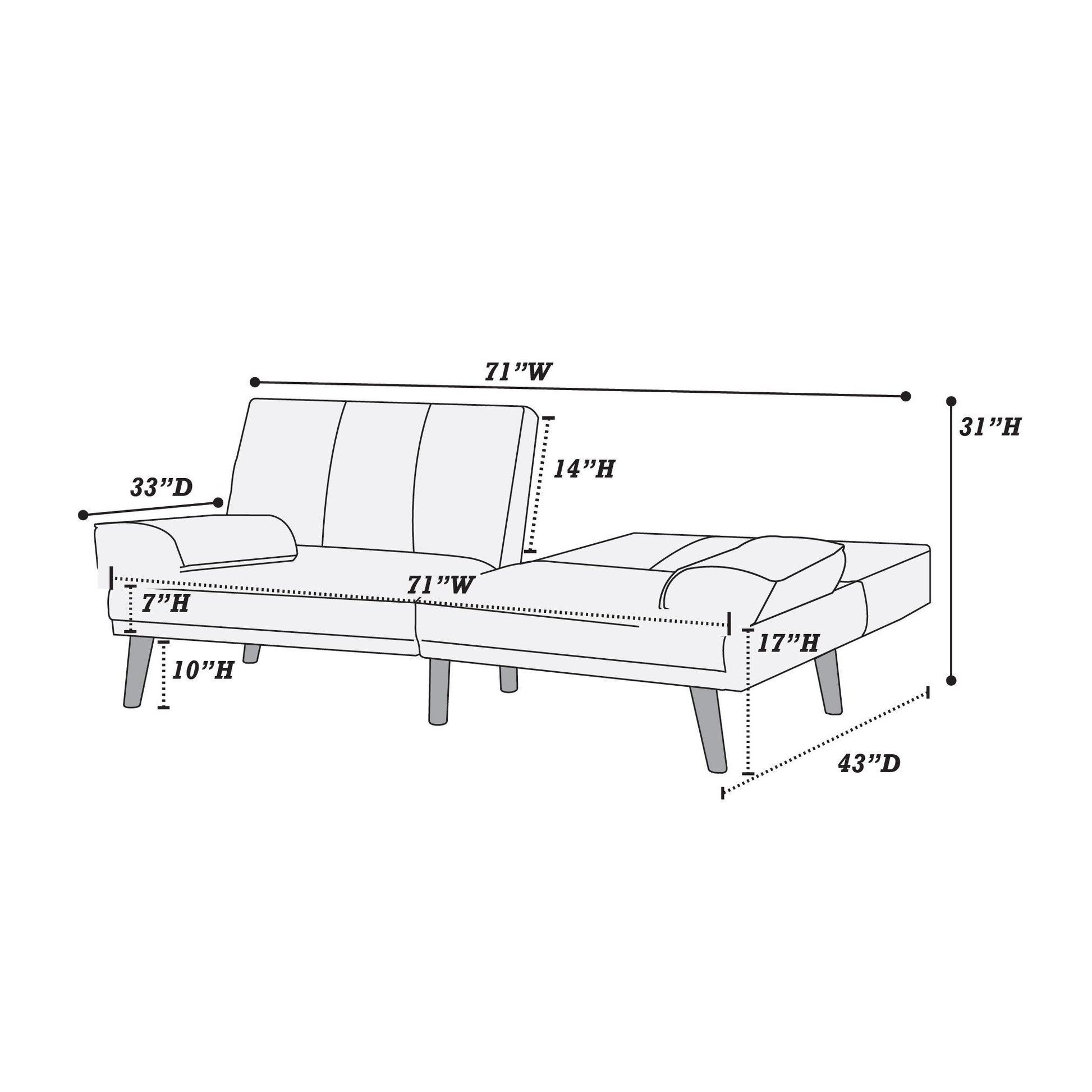 Blue Grey Polyfiber Adjustable Sofa Living Room Furniture Solid Wood Legs Plush Couch Grey Mix Wood Primary Living Space Cushion Back Contemporary,Modern Pillow Top Arms Foam Plywood 2 Seat