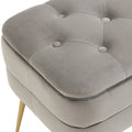 Coolmore Storage Ottoman, Bedroom End Bench,Upholstered Fabric Storage Ottoman With Safety Hinge, Entryway Padded Footstool, Ottoman Bench For Living Room & Bedroom Gray Velvet