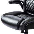 Big & Tall 400Lb Ergonomic Leather Office Chair Executive Desk Chair Metal Black Office Foam American Traditional,Antique,Luxury Handle Office Chairs Solid Back Foam Adjustable Height Leather