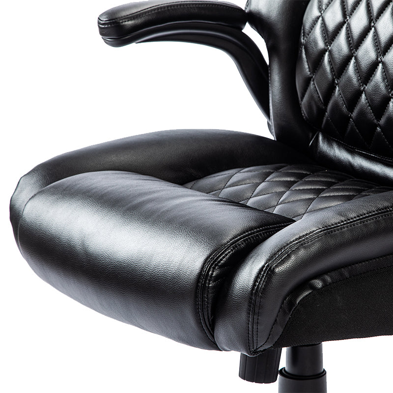 Big & Tall 400Lb Ergonomic Leather Office Chair Executive Desk Chair Metal Black Office Foam American Traditional,Antique,Luxury Handle Office Chairs Solid Back Foam Adjustable Height Leather