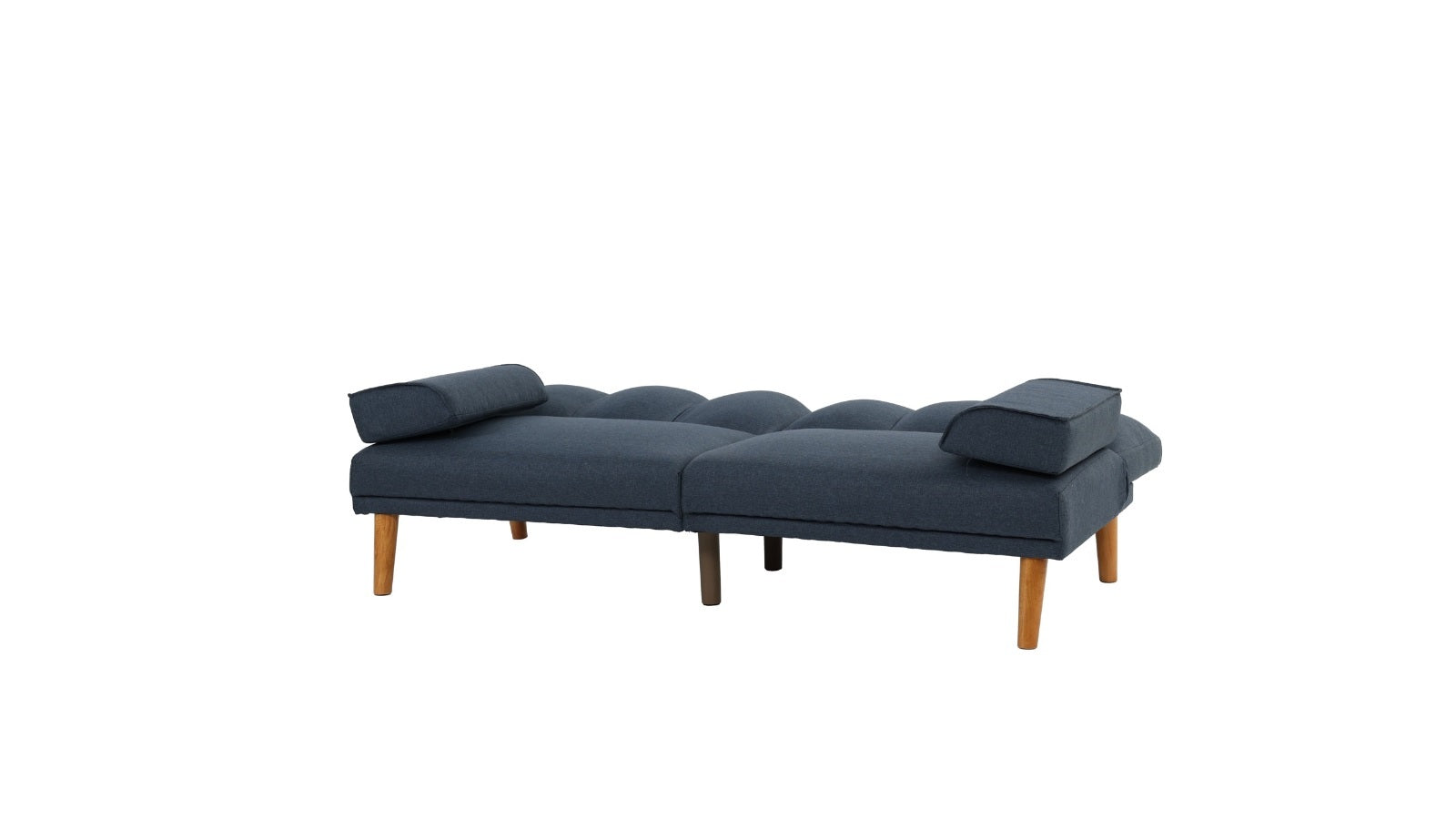 Navy Color Polyfiber 2Pc Sectional Sofa Set Living Room Furniture Solid Wood Legs Plush Couch Adjustable Sofa Chaise Navy Primary Living Space Cushion Back Contemporary,Modern L Shaped Pillow Top Arms Foam Plywood 5 Seat