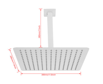 Rain Shower Headlarge Rainfall Shower Head Made Of 304 Stainless Steel Perfect Replacementfor Your Bathroom Showerhead White Stainless Steel