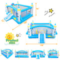 Multifunctional Jump 'N Slide Inflatable Bouncer For Kids Complete Setup With Blower 198