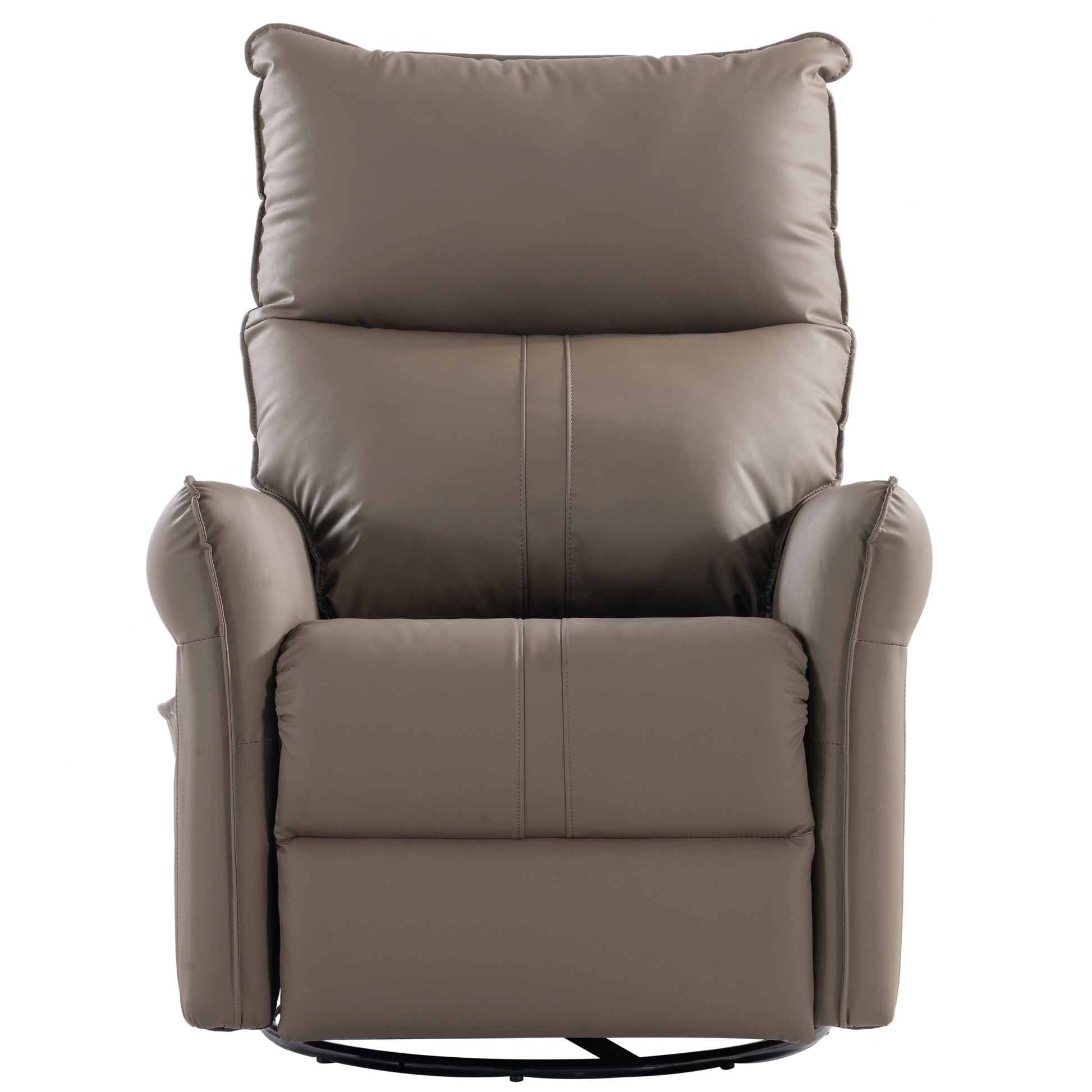 270 Power Swivel Rocker Recliner Chair, Electric Glider Reclining Sofa With Usb Ports, Power Swivel Glider, Rocking Chair Nursery Recliners For Living Room Bedroom Brown Solid Brown Light Brown Primary Living Space Foam Wipe Clean Rectangular