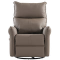 270 Power Swivel Rocker Recliner Chair, Electric Glider Reclining Sofa With Usb Ports, Power Swivel Glider, Rocking Chair Nursery Recliners For Living Room Bedroom Brown Solid Brown Light Brown Primary Living Space Foam Wipe Clean Rectangular