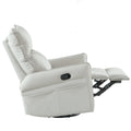 Rocking Recliner Chair,360 Degree Swivel Nursery Rocking Chair,Glider Chair,Modern Small Rocking Swivel Recliner Chair For Bedroom,Living Room Chair Home Theater Seat,Side Pocket Light Gray Solid Light Brown Primary Living Space Push Button Rubberwood