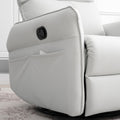 Rocking Recliner Chair,360 Degree Swivel Nursery Rocking Chair,Glider Chair,Modern Small Rocking Swivel Recliner Chair For Bedroom,Living Room Chair Home Theater Seat,Side Pocket Light Gray Solid Light Brown Primary Living Space Push Button Rubberwood