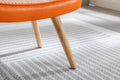 Wooden Step Ottoman,Wooden Step Stool For Adults,Square Cushion Foot Stool,Small Stool With Non Slip Pad,Wood Stool Suitable For Bedroom, Living Room And Kitchen Orange Orange Foam Cotton Linen