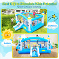 Multifunctional Jump 'N Slide Inflatable Bouncer For Kids Complete Setup With Blower 198