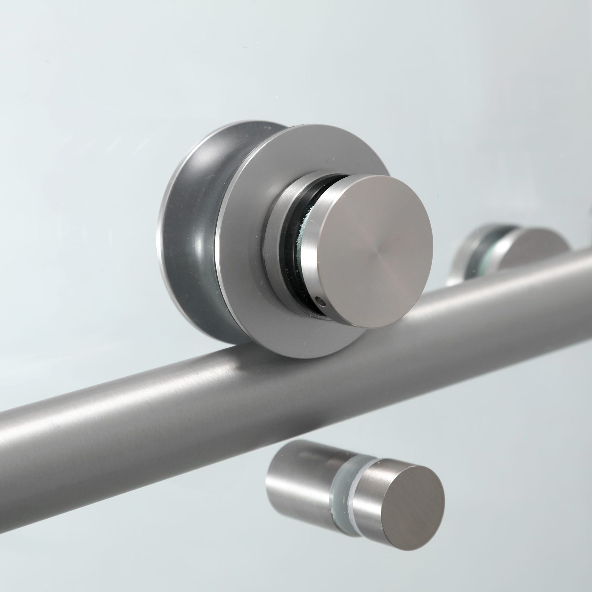 Frameless Shower Doors 60" Width X 76"Height With 3 8" 10Mm Clear Tempered Glass, Brushed Nicel Finish Brushed Nickel Bathroom American Design Stainless Steel Tempered Glass