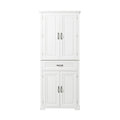 Bathroom Storage Cabinet With Doors And Drawer, Multiple Storage Space, Adjustable Shelf, White White Mdf