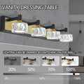 Led 4 Light Modern Crystal Bathroom Vanity Light Over Mirror Bath Wall Lighting Fixtures Yellow Brown Luxury,Modern Iron