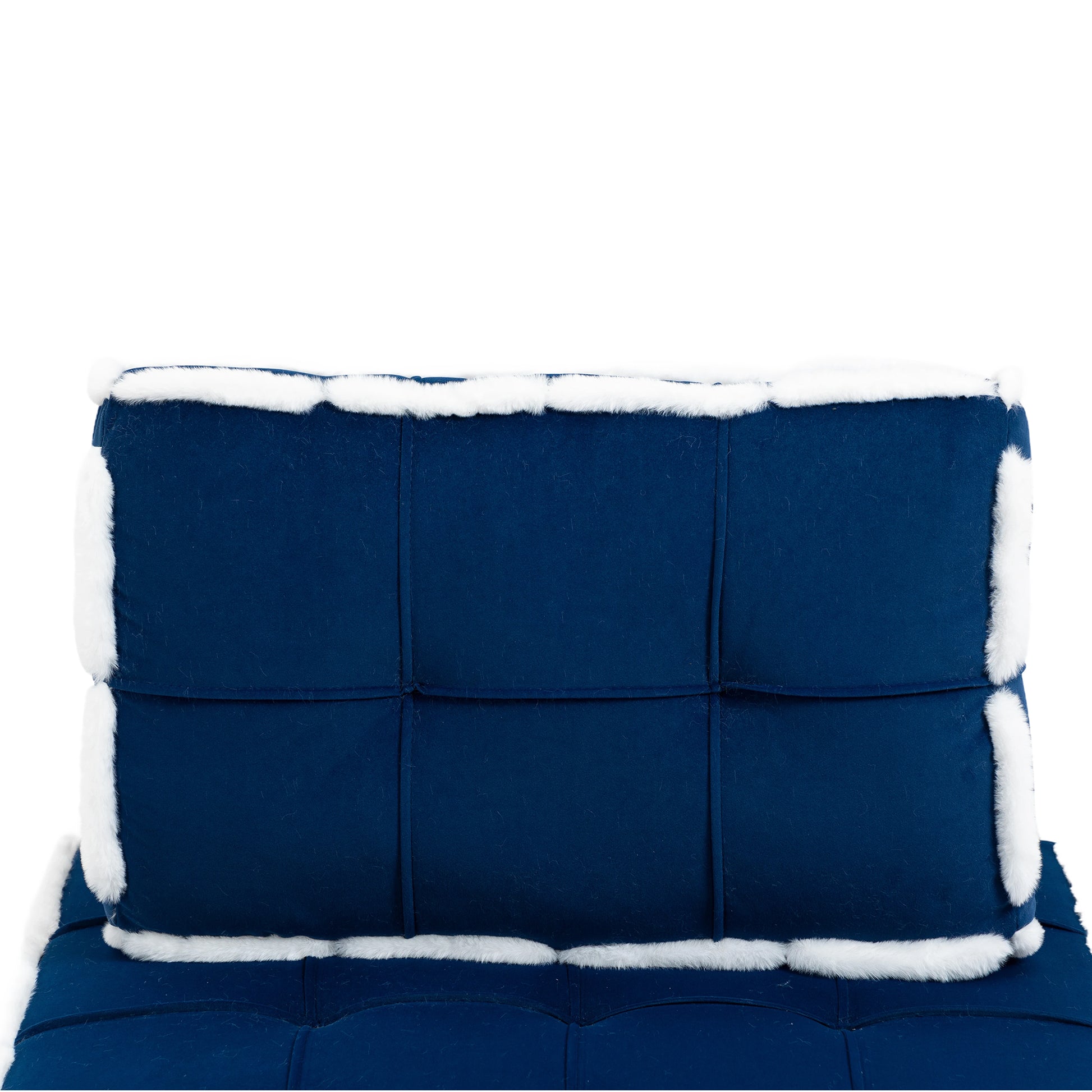 Coolmore Upholstered Deep Seat Armless Accent Single Lazy Sofa Lounge Arm Chair,Comfy Oversized Leisure Barrel Chairs For Living Room Office Meetingroom Aparment Bedroom Furniture Set Blue Velvet