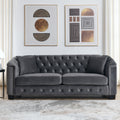3 Seater 3 Seater Combination Sofa.Velvet Grey Grey Foam Velvet 6 Seat