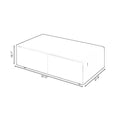 Smart Table Fridge, Multifunctional Coffee Table, Tempered Glass Table Top And Back Storage White Tempered Glass