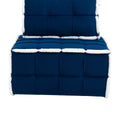 Coolmore Upholstered Deep Seat Armless Accent Single Lazy Sofa Lounge Arm Chair,Comfy Oversized Leisure Barrel Chairs For Living Room Office Meetingroom Aparment Bedroom Furniture Set Blue Velvet