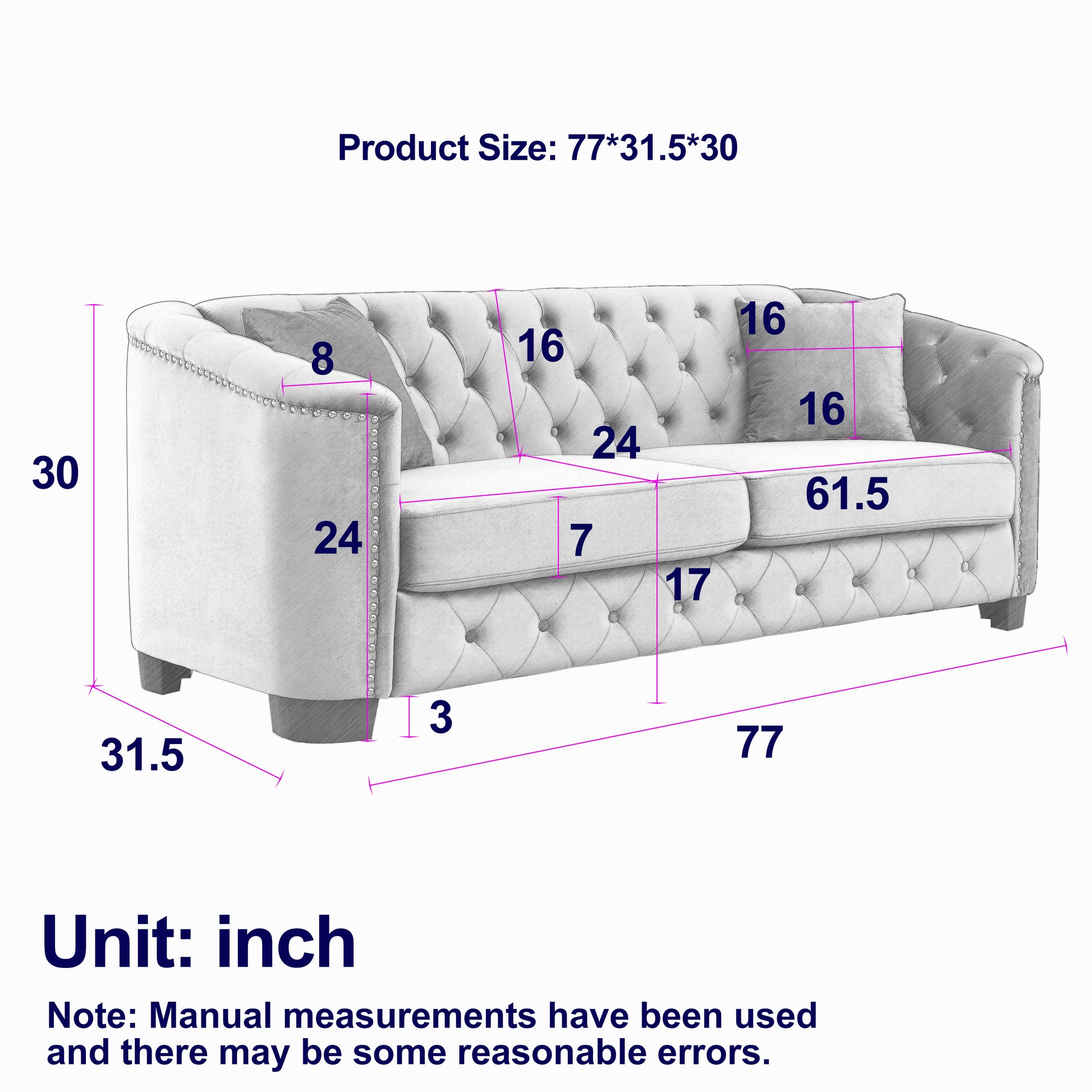 3 Seater 2 Seater Combination Sofa.Velvet Grey Grey Foam Velvet 5 Seat