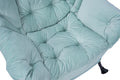 Living Room Chairs Modern Cotton Fabric Lazy Chair, Accent Contemporary Lounge Chair, Single Steel Frame Leisure Sofa Chair With Armrests And A Side Pocket Green ,With Ottoman ,With Footrest Green Polyester Metal Primary Living Space Soft Polyester Fiber