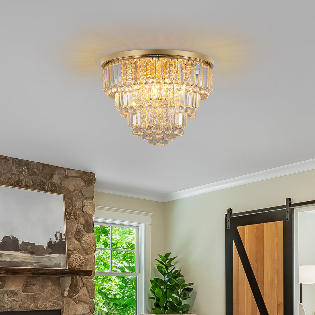 Gold Luxury Modern Style Crystal Lights,Large Ceiling Chandeliers,Dining Room,Living Room,Bedroom Gold Luxury Crystal