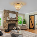 Gold Luxury Modern Style Crystal Lights,Large Ceiling Chandeliers,Dining Room,Living Room,Bedroom Gold Luxury Crystal