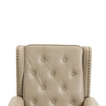 Coolmore Wood Frame Armchair, Modern Accent Chair Lounge Chair With Sturdy Wood Legs For Living Room Bedroom Camel Pu Camel Foam Pu Leather
