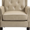 Coolmore Wood Frame Armchair, Modern Accent Chair Lounge Chair With Sturdy Wood Legs For Living Room Bedroom Camel Pu Camel Foam Pu Leather