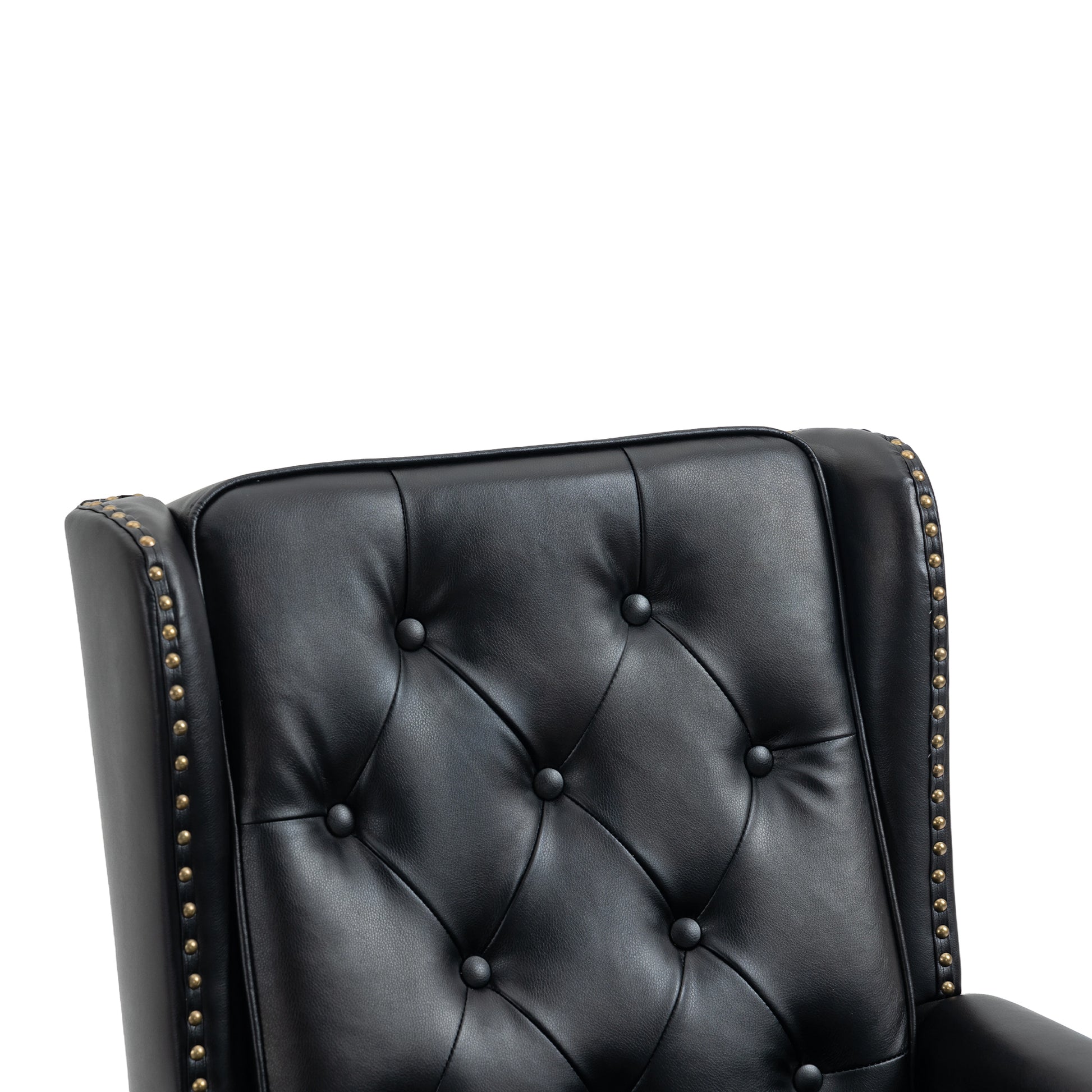 Coolmore Wood Frame Armchair, Modern Accent Chair Lounge Chair With Sturdy Wood Legs For Living Room Bedroom Black Pu Black Pu Foam Pu Leather