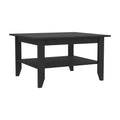 Payson 2 Piece Living Room Set, Bar Cart Coffee Table, Black Black Primary Living Space Shelves Rectangular Engineered Wood