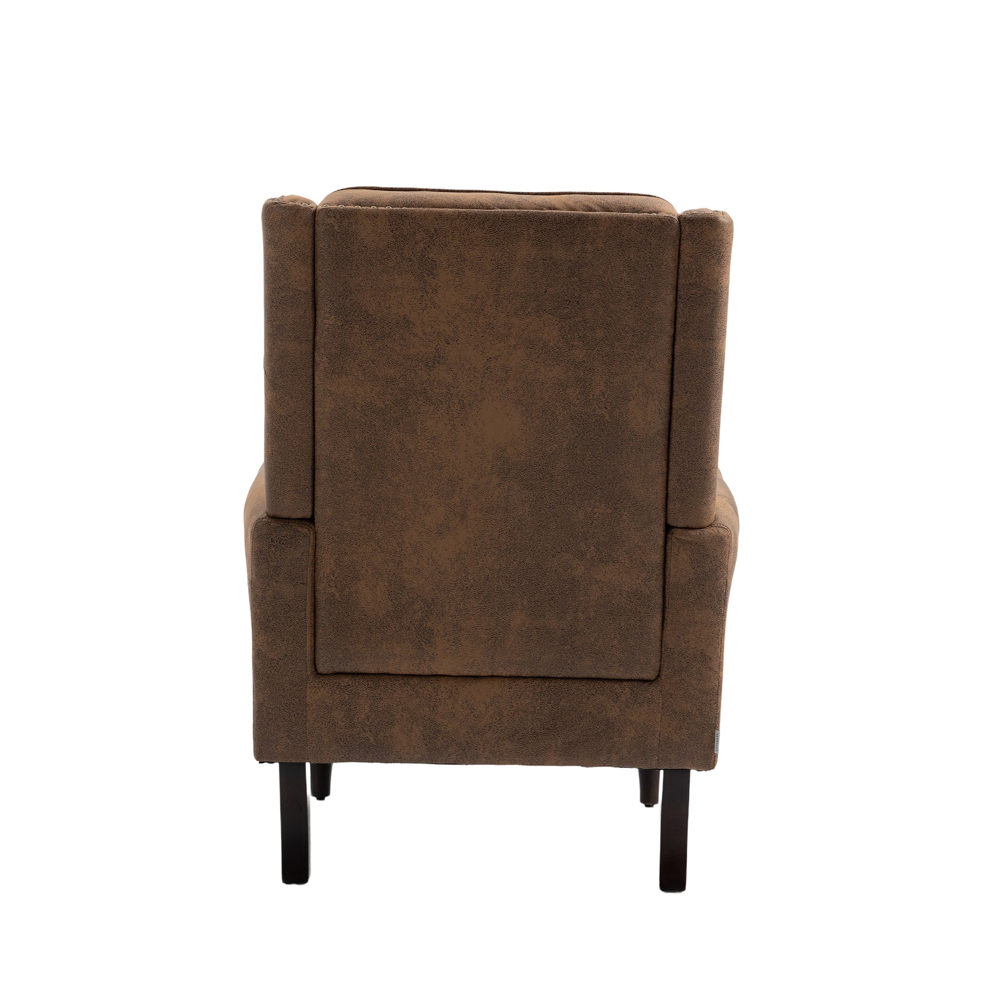 Coolmore Wood Frame Armchair, Modern Accent Chair Lounge Chair With Sturdy Wood Legs For Living Room Bedroom Coffee Pu Coffee Foam Microsuede