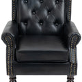 Coolmore Wood Frame Armchair, Modern Accent Chair Lounge Chair With Sturdy Wood Legs For Living Room Bedroom Black Pu Black Pu Foam Pu Leather