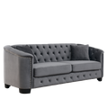 3 Seater 2 Seater Combination Sofa.Velvet Grey Grey Foam Velvet 5 Seat