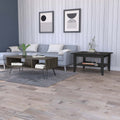 Bouse 2 Piece Coffee Table Set In Black And Charcoal Black Primary Living Space Shelves Rectangular Engineered Wood