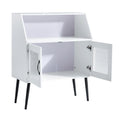 Sideboard, Bufft Cabinet, Side Dining Table, Glass Door, 1Pc Per Ctn Cream White Mdf Glass
