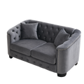 3 Seater 2 Seater Combination Sofa.Velvet Grey Grey Foam Velvet 5 Seat