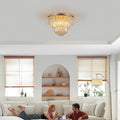 Gold Luxury Modern Style Crystal Lights,Large Ceiling Chandeliers,Dining Room,Living Room,Bedroom Gold Luxury Crystal