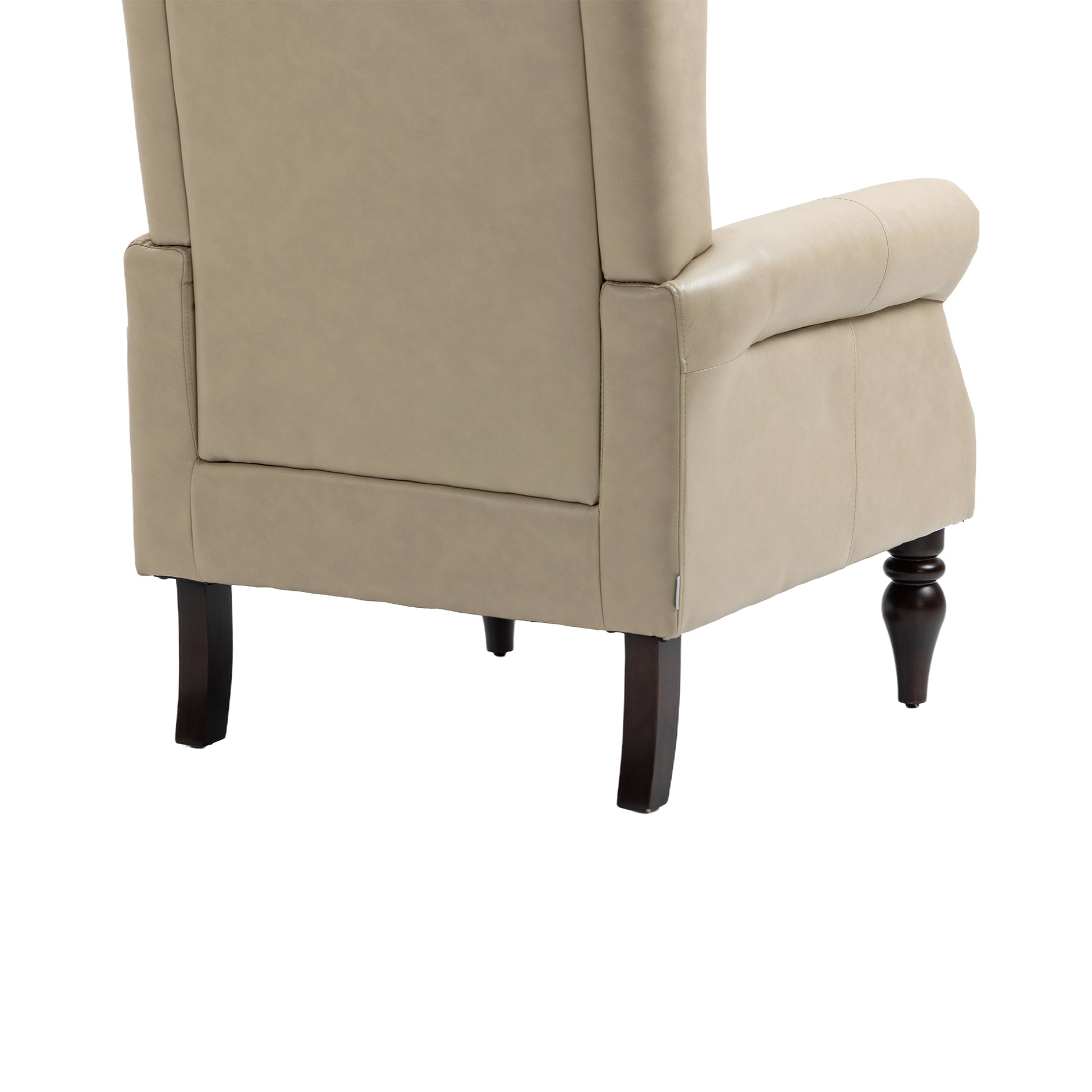 Coolmore Wood Frame Armchair, Modern Accent Chair Lounge Chair With Sturdy Wood Legs For Living Room Bedroom Camel Pu Camel Foam Pu Leather