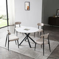 Dining Chairs Set Of 4, Upholstered Chairs With Metal Legs For Kitchen Dining Room Light Grey Light Grey Foam Metal