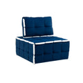 Coolmore Upholstered Deep Seat Armless Accent Single Lazy Sofa Lounge Arm Chair,Comfy Oversized Leisure Barrel Chairs For Living Room Office Meetingroom Aparment Bedroom Furniture Set Blue Velvet