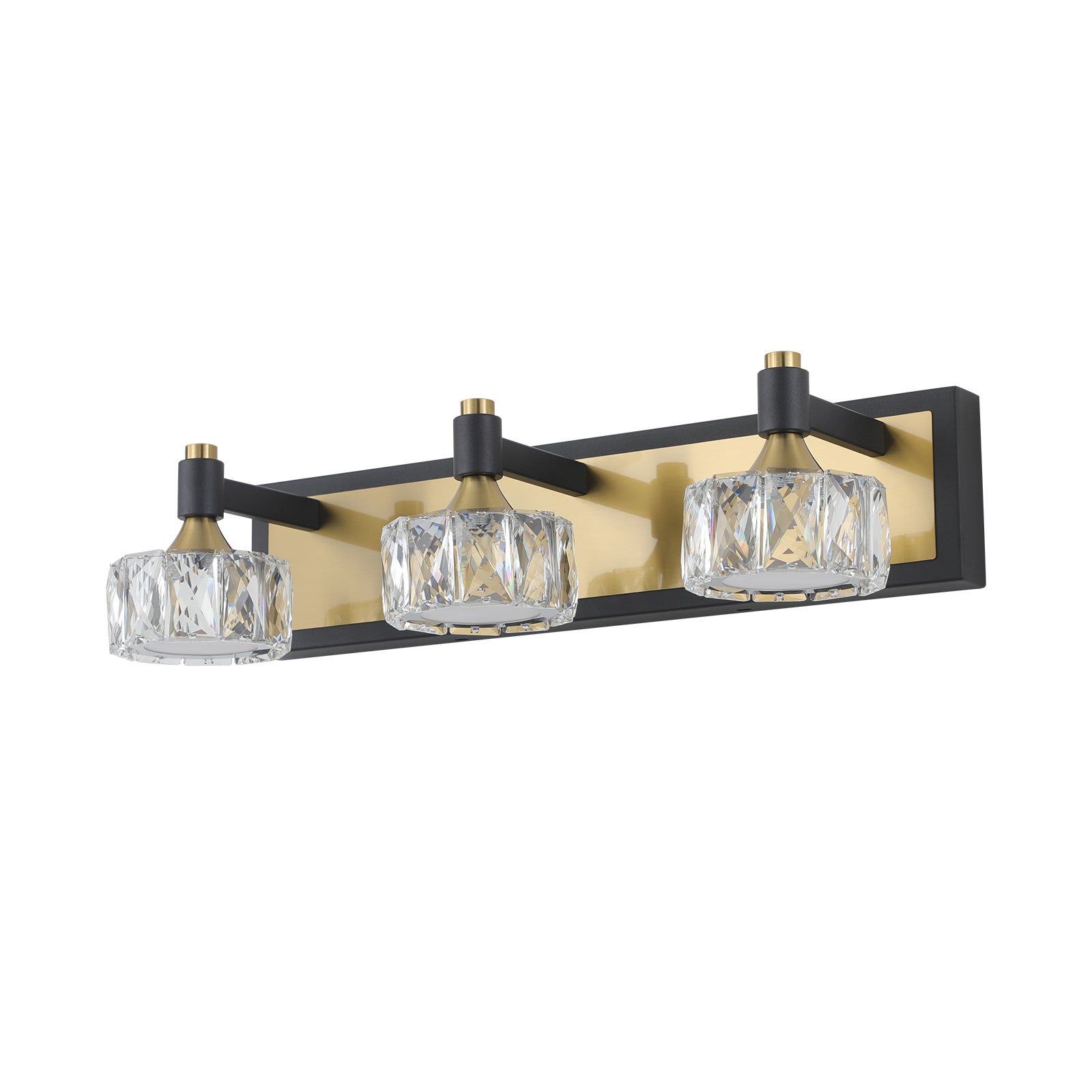 Led 3 Light Modern Crystal Bathroom Vanity Light Over Mirror Bath Wall Lighting Fixtures Yellow Brown Luxury,Modern Iron