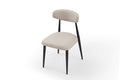 Set Of 6 Dining Chairsupholstered Chairs With Metal Legs For Kitchen Dining Room,Light Grey Light Grey Foam Metal