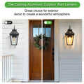 Modern Outdoor Waterproof Wall Lamp Supports Multiple Types Of Light Bulbs 2Pack Black Traditional Glass