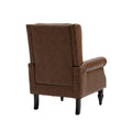 Coolmore Wood Frame Armchair, Modern Accent Chair Lounge Chair With Sturdy Wood Legs For Living Room Bedroom Brown Pu Brown Pu Foam Pu Leather