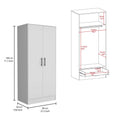 Midval 2 Piece Bedroom Set, Armoire Dresser, White Queen White White 2 Piece Set Bedroom Dresser Included Engineered Wood