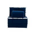 Coolmore Upholstered Deep Seat Armless Accent Single Lazy Sofa Lounge Arm Chair,Comfy Oversized Leisure Barrel Chairs For Living Room Office Meetingroom Aparment Bedroom Furniture Set Blue Velvet