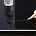 Smart Table Fridge, Multifunctional Coffee Table, Tempered Glass Table Top And Back Storage Black Tempered Glass