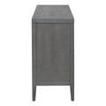 Retro Sideboard Door With Circular Groove Design Round Metal Door Handle For Entrance, Dinning Room, Living Room Gray Gray Mdf