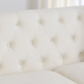 59 Inch Modern Chesterfield Velvet Sofa, 2 Seater Sofa, Upholstered Tufted Backrests With Arms And 2 Cushions For Living Room, Bedroom, Apartment, Office Beige Beige Primary Living Space Foam Velvet 2 Seat