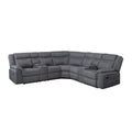109.4'' Manual Reclining Sectional Sofa W223S00634 K2553S00003 Grey Polyester Blend 5 Seat